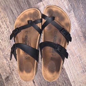 Birkenstock- Franca (black) lightly worn